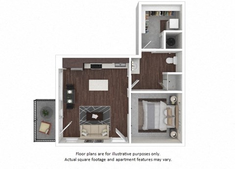 A8 3D disclaimer floor plan at The Casey, 2100 Delgany, 80202